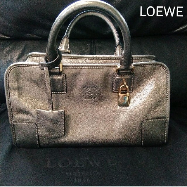 大好き LOEWE - LOEWE☆アマソナ ハンドバッグ ブロンズ ハンドバッグ