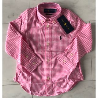 ポロラルフローレン(POLO RALPH LAUREN)の【POLO RALPH LAUREN】長袖ギンガムシャツ　３T／100センチ相当(ブラウス)