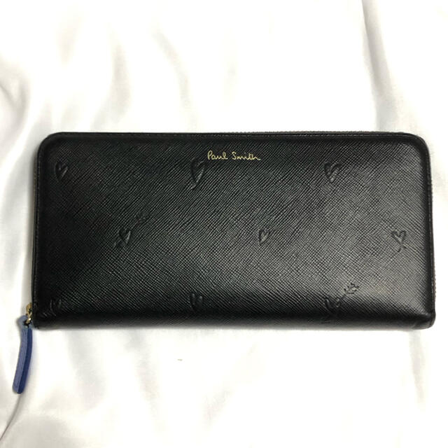 Paul Smith(ポールスミス)の美品⭐️Paul Smith スミシーハート ラウンドファスナー ブラック 本革 メンズのファッション小物(長財布)の商品写真