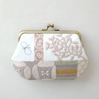 ミナペルホネン(mina perhonen)のミナペルホネン　ハンドメイド　がま口　財布　ポーチ　小銭入　トート　ペン　バッグ(ポーチ)