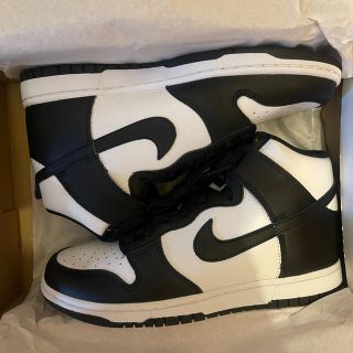 ナイキ(NIKE)のNIKE WMNS DUNK HIGH BLACK AND WHITE 27㎝(スニーカー)