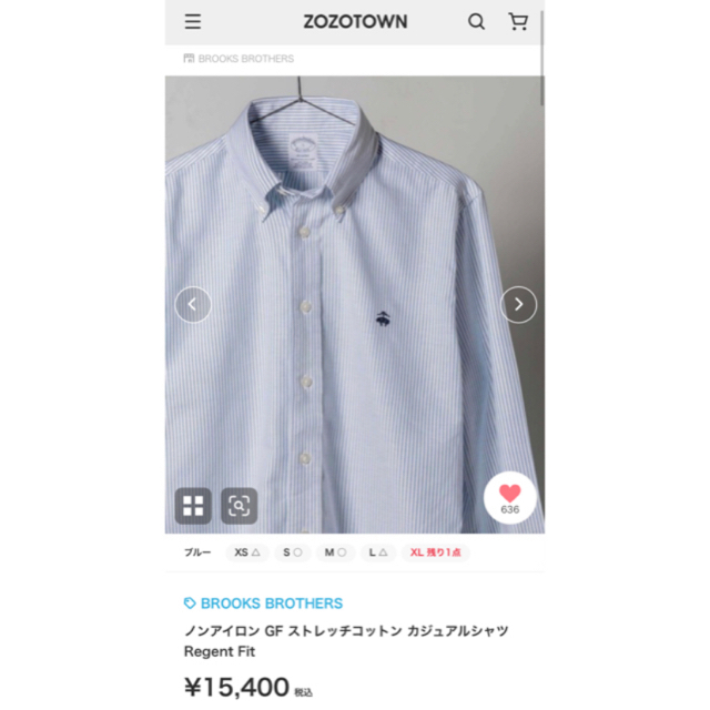 美品Brooks Brothers non-iron Mサイズ レギュラーFIt