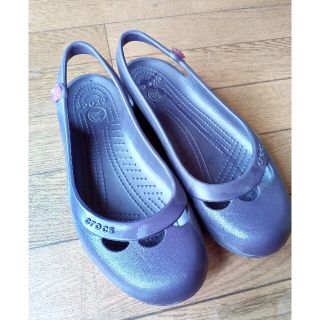 クロックス(crocs)のcrocsシャイナ8サイズパープル🌺🌺(サンダル)