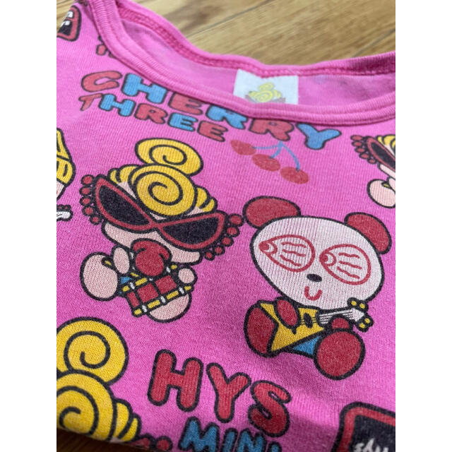 HYSTERIC MINI(ヒステリックミニ)のヒステリックミニ　ヒスミニ　Tシャツ　90 ピンク　スタイ　よだれかけ　未使用 キッズ/ベビー/マタニティのこども用ファッション小物(ベビースタイ/よだれかけ)の商品写真