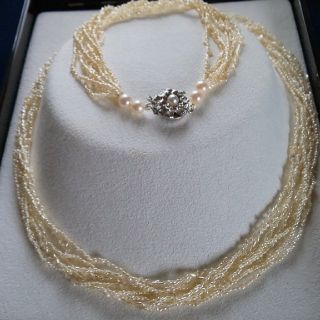 アコヤ真珠 ケシパール ロングネックレス 8連の通販 by マロンポメ's