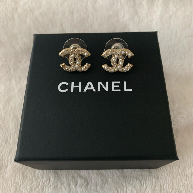 CHANEL シャネル パール ストーン ピアス