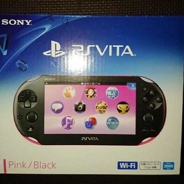 PlayStation Vita(プレイステーションヴィータ)のPS Vita ブラック＆ピンク エンタメ/ホビーのゲームソフト/ゲーム機本体(携帯用ゲーム機本体)の商品写真