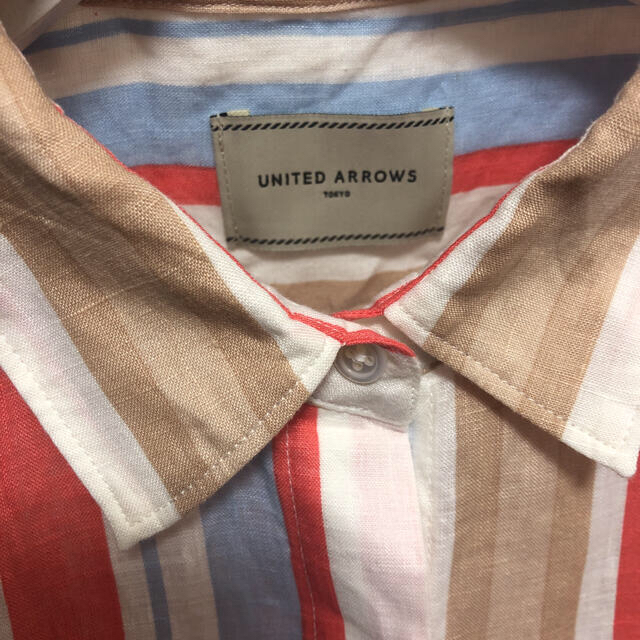 UNITED ARROWS(ユナイテッドアローズ)の麻 ストライプ カラーシャツ レディースのトップス(シャツ/ブラウス(長袖/七分))の商品写真