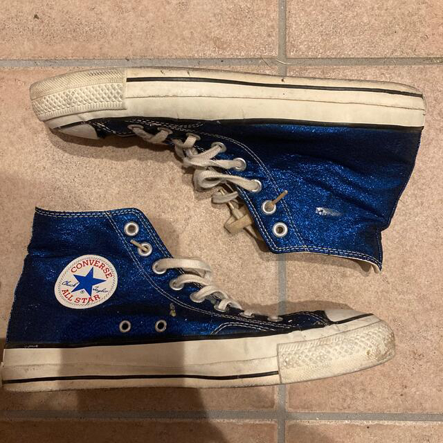 vintage 80's Converse メタリックブルー