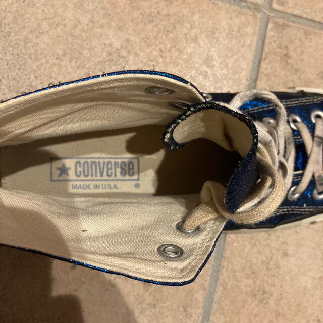 vintage 80's Converse メタリックブルー