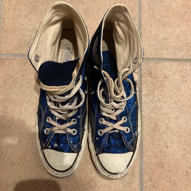 スニーカーvintage 80's Converse メタリックブルー