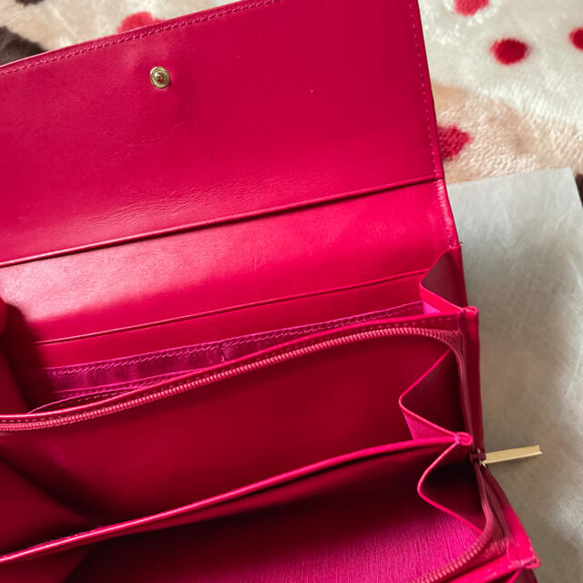 Pinky&Dianne(ピンキーアンドダイアン)のピンキー＆ダイアン　カード入れ付き長財布　ピンク×ブラック レディースのファッション小物(財布)の商品写真