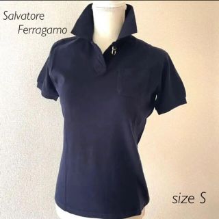 サルヴァトーレフェラガモ(Salvatore Ferragamo)のSalvatore Ferragamo ポロシャツ　ネイビー　size S(Tシャツ(半袖/袖なし))