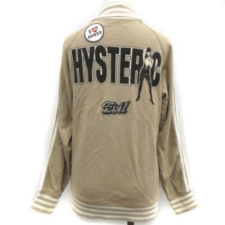 ヒステリックグラマー(HYSTERIC GLAMOUR)のヒステリックグラマー F トラックジャケット ワッペン ジップアップ ベージュ(ブルゾン)