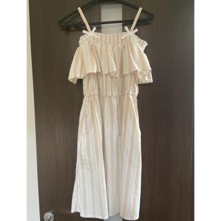 YUA様専用　新品　夏　ワンピース　160 女の子　ショルダー(ワンピース)