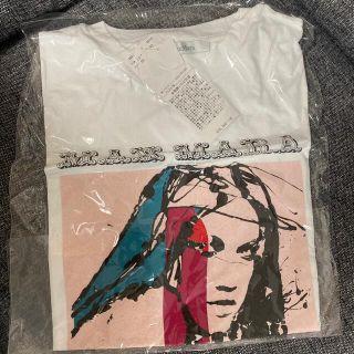 マックスマーラ(Max Mara)のmax mara プリントTシャツ　ホワイト(カットソー(半袖/袖なし))