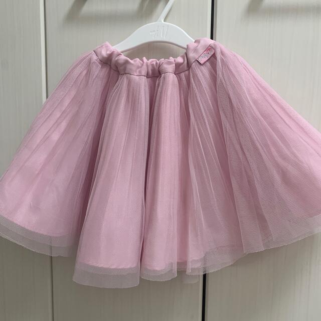 mezzo piano(メゾピアノ)のmezzo pianoチュールスカート110 キッズ/ベビー/マタニティのキッズ服女の子用(90cm~)(スカート)の商品写真