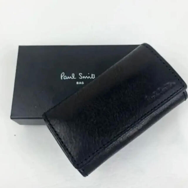 Paul Smith(ポールスミス)の【新品】Paul Smith ポールスミス　4連キーケース　マルチストライプ　黒 メンズのファッション小物(キーケース)の商品写真