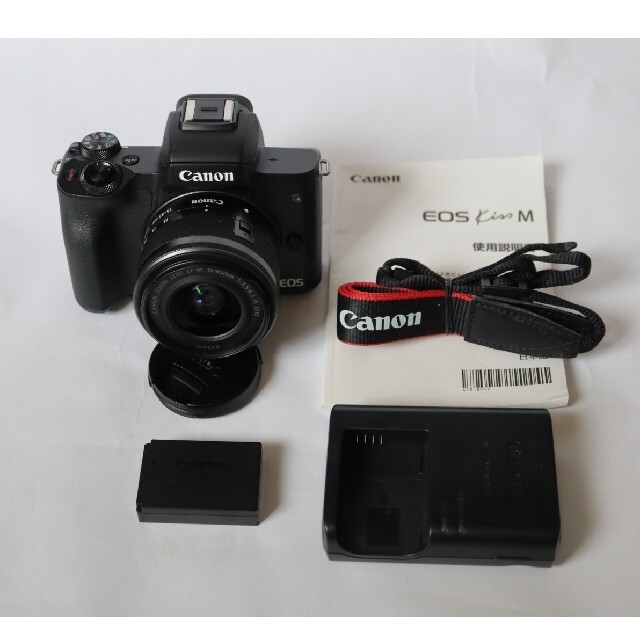 美品CANON EOS M50(KissM同等品) EF-M15-45mmセット