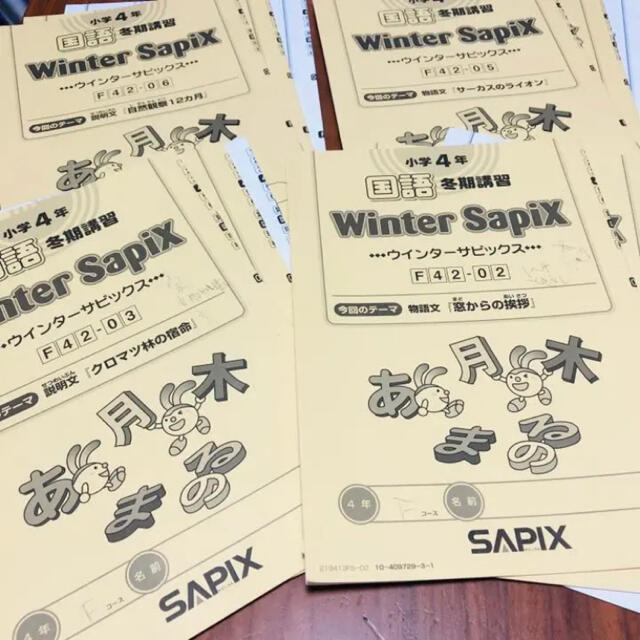 ⑳さ　書き込み処理済み❣️　サピックス　SAPIX 4年　国語　冬期講習テキスト