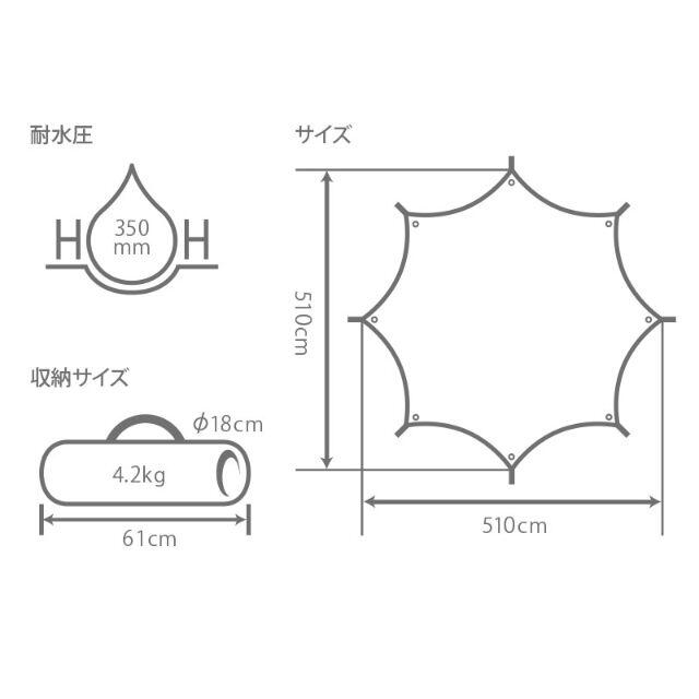 【新品未使用】DOD オクラタープ（タン）TT8-583-TN