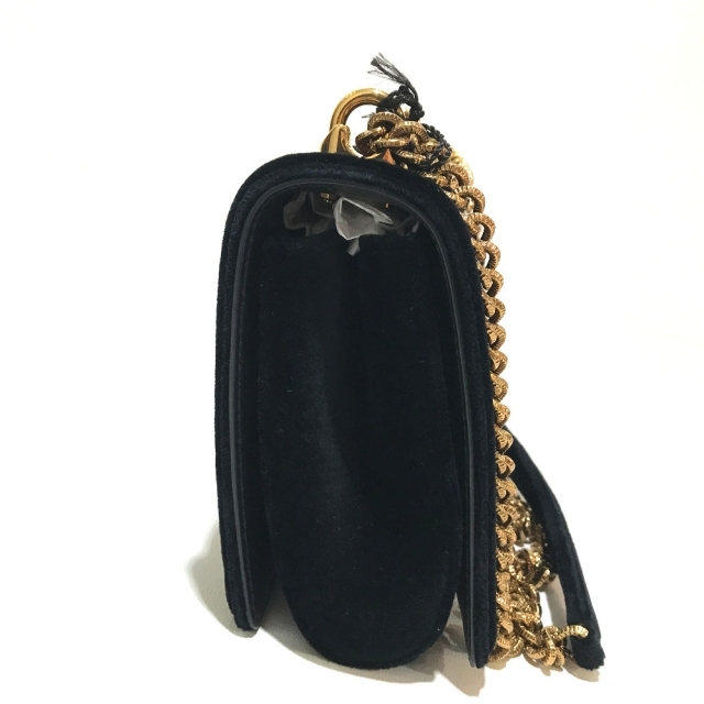 DOLCE&GABBANA(ドルチェアンドガッバーナ)の未使用 ドルチェアンドガッバーナ  ベルベット　DEVOTION ブラック レディースのバッグ(ショルダーバッグ)の商品写真