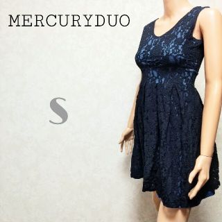 マーキュリーデュオ(MERCURYDUO)のレース ノースリーブ フレア ワンピース(ミニワンピース)