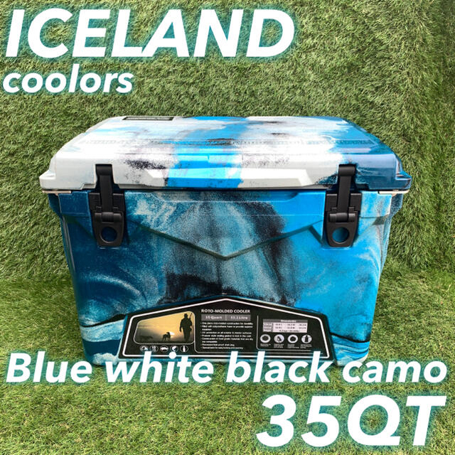別注カラー‼️アイスランドクーラーボックス 35QT ブルーホワイト