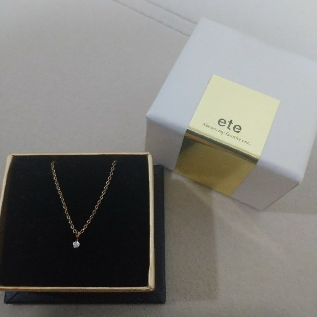 ete ダイヤモンドネックレス　ビジュピコ　ダイヤモンドピアス　セット