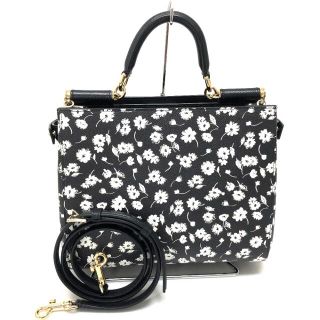 ドルチェアンドガッバーナ(DOLCE&GABBANA)のドルチェアンドガッバーナ  BR5966 花柄 ブラック　2wayバッグ(その他)