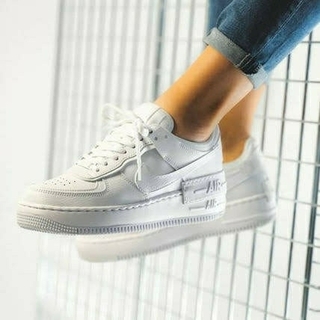 ナイキ(NIKE)のNike Air Force 1 shadow TRIPLE WHT us10(スニーカー)