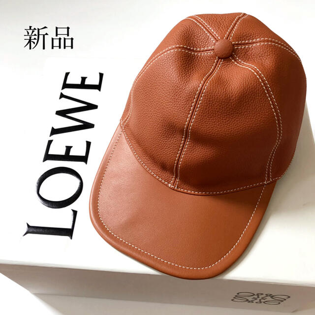 新品 LOEWE ロエベ レザー ベースボール キャップ 帽子 ハット