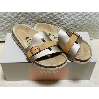 ビルケンシュトック(BIRKENSTOCK)のmari様専用　BIRKENSTOCK papilio ピンクゴールドサンダル(サンダル)