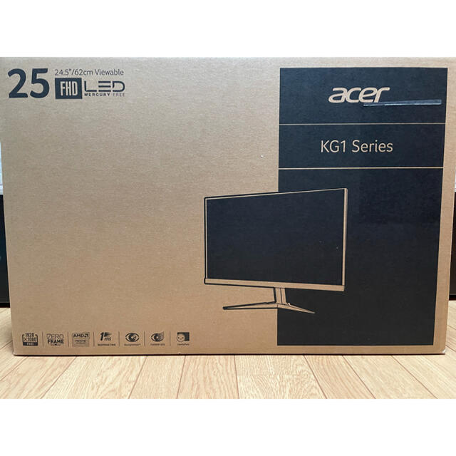 Acer(エイサー)のゲーミングモニター 24.5インチ75Hz Acer KG251Q bmiix スマホ/家電/カメラのPC/タブレット(ディスプレイ)の商品写真