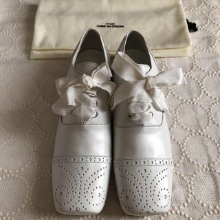 コムデギャルソン(COMME des GARCONS)のトリココムデギャルソン　シューズ　レザーレースアップ　スクエアトゥ　22.5(ローファー/革靴)