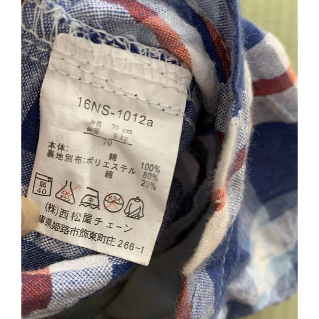 西松屋(ニシマツヤ)のロンパース/サロペット キッズ/ベビー/マタニティのベビー服(~85cm)(ロンパース)の商品写真