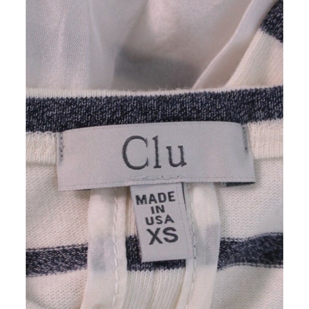 Clu(クルー)のClu クリュ Tシャツ・カットソー XS アイボリー等(ボーダー) 【古着】【中古】 レディースのトップス(カットソー(半袖/袖なし))の商品写真