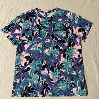 エイチアンドエム(H&M)のH&M Ｔシャツ　ヤシの木　羽根　花柄　ハイビスカス　ボタニカル(Tシャツ/カットソー(半袖/袖なし))