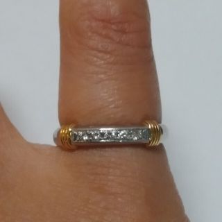 最終お値下げPT900/K18 ダイヤ1.10ct リング