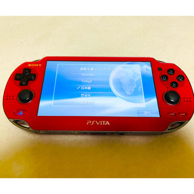 家庭用ゲーム機本体PSVita PCH-1000 ZA03 コスミックレッド 動作良好