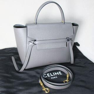 セリーヌ(celine)のセリーヌ ベルトバッグ マイクロ 2WAYハンドバッグ ショルダーバッグ グレー(ハンドバッグ)