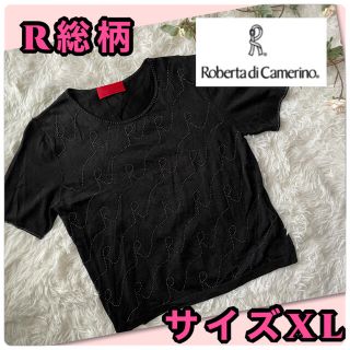 ロベルタディカメリーノ(ROBERTA DI CAMERINO)の専用です♡ロベルタディカメリーノ　R総柄半袖ニット♡(カットソー(半袖/袖なし))