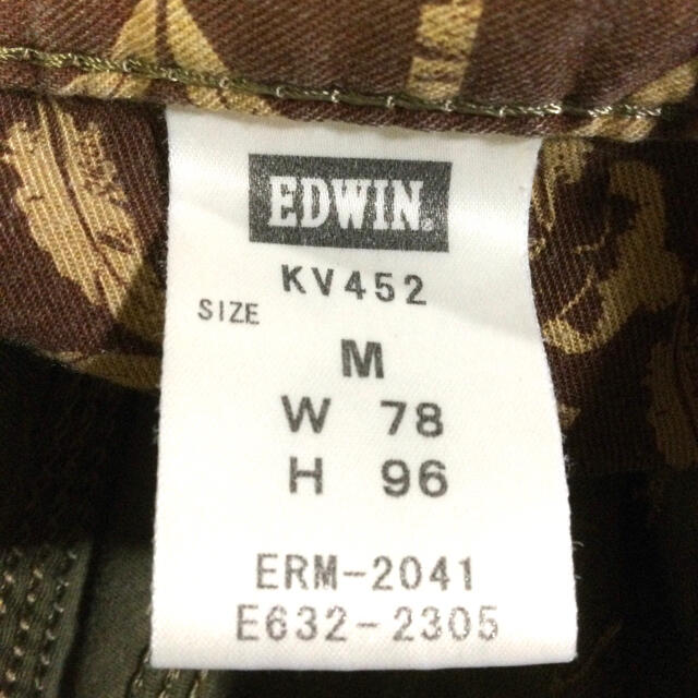 EDWIN(エドウィン)のEDWIN ★3D立体裁断★ワークパンツ★シンチバック★ウエスト約84センチ メンズのパンツ(ワークパンツ/カーゴパンツ)の商品写真