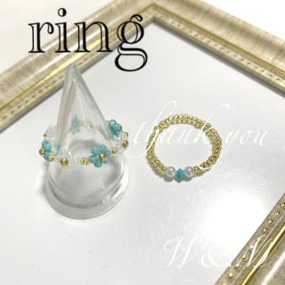 🔹ハンドメイド*ビーズリング*2点セット🔹(リング)