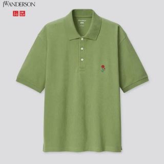 ユニクロ(UNIQLO)のユニクロ　jw ポロシャツ　JW ANDERSON グリーン　L(ポロシャツ)