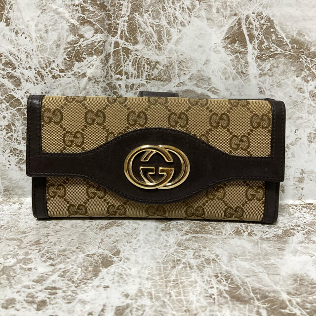 Gucci(グッチ)のGUCCI グッチ　長財布 Wホック GG柄 レディースのファッション小物(財布)の商品写真