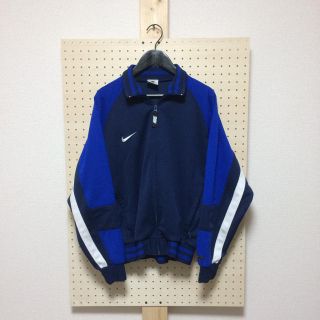 ナイキ(NIKE)の古着 90s NIKE トラックジャケット 紺 青 白(ジャージ)