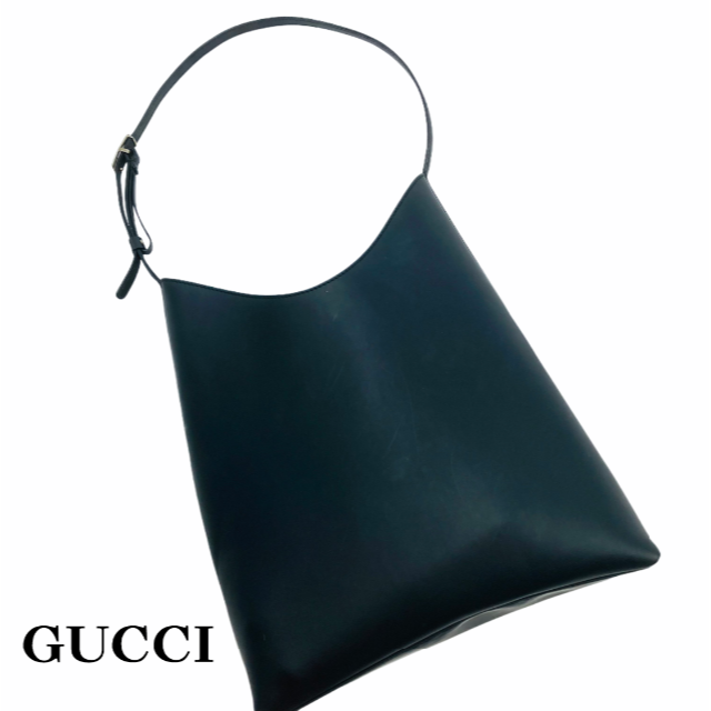 GUCCI - 【Tomo】GUCCI ポーチ トートバッグ ショルダー レザー ブラック