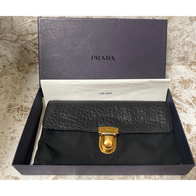 ブランド品プラダ　PRADA 黒 長財布