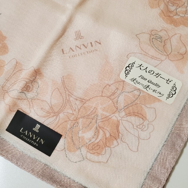 LANVIN(ランバン)のLANVIN ガーゼハンカチ 大人のガーゼ レディースのファッション小物(ハンカチ)の商品写真